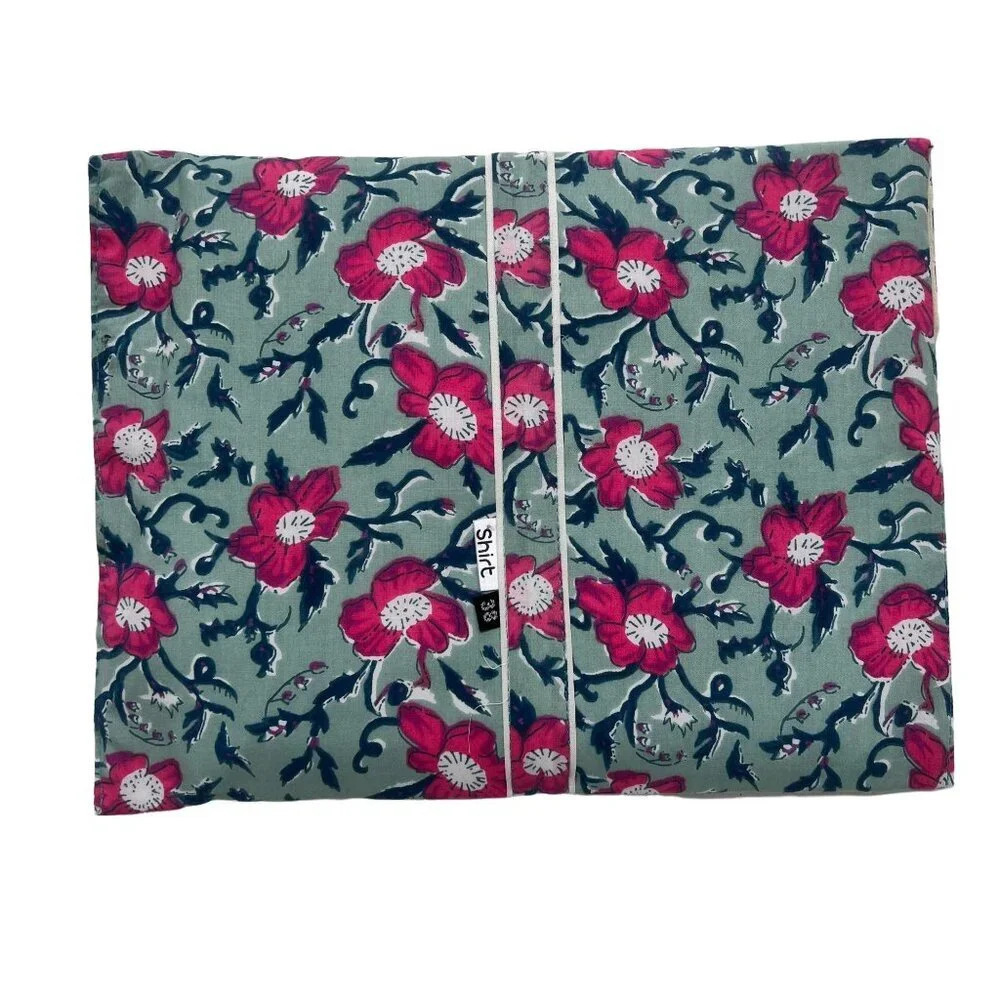 Cotton Block Print Pajamas Gift Pouch - Picture 5 of 5
